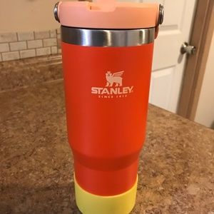 Stanley orange flip top thermos